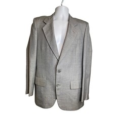 Blazer uomo vintage classico anni 70 grigio a quadri misto lana taglia 39R ufficio accademia