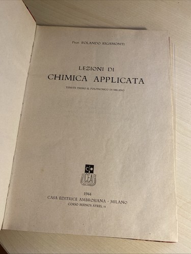 Lezioni chimica applicata - di,