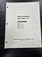 Rasaerba Snapper Serie 22 26 L LP Operatore Manuale Ricambi Illustrati