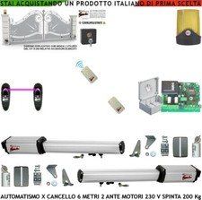 Automatismo Cancello 6 MT 2 Ante Kit REC 2 Motori 230 V Selet Foto 2 Radioc Faro