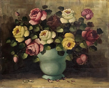 Antico Dipinto Olio su Tavola