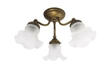 Plafoniera in ottone anticato