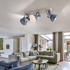 Plafoniera Luce Lampada Wood