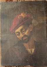 Antico Dipinto Olio Su Tela