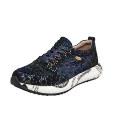 Laura Vita Sneakers Fantasia In Pelle Blu - Donna Scarpe Sneakers Sporty Chic