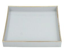 Vassoio Deco Quadrato - Grigio Antico, Oro - KERSTEN - 22 cm x 22 cm x 3 cm