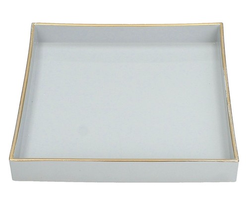 Vassoio deco quadrato grigio - deco,