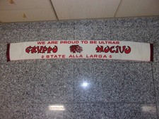 Sciarpa ultras Foggia Gruppo Nocivo, doppio panno a vernice, anni 90 vintage