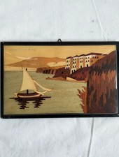 Quadro su legno intarsiato