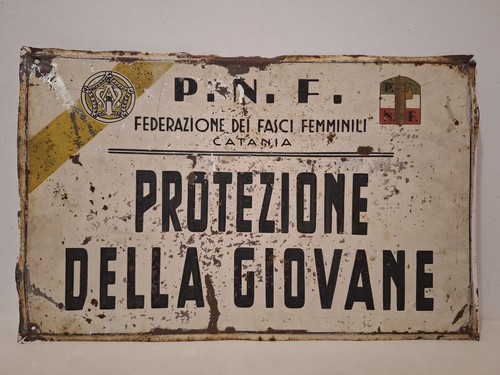 Insegna fascista lamiera - insegna,