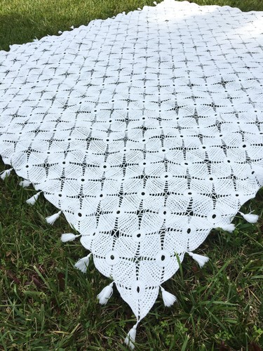 Copriletto vintage bianco - copriletto,