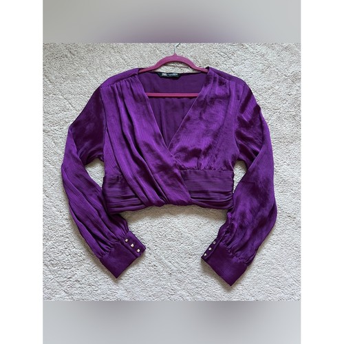Blusa zara raso avvolgente - in,
