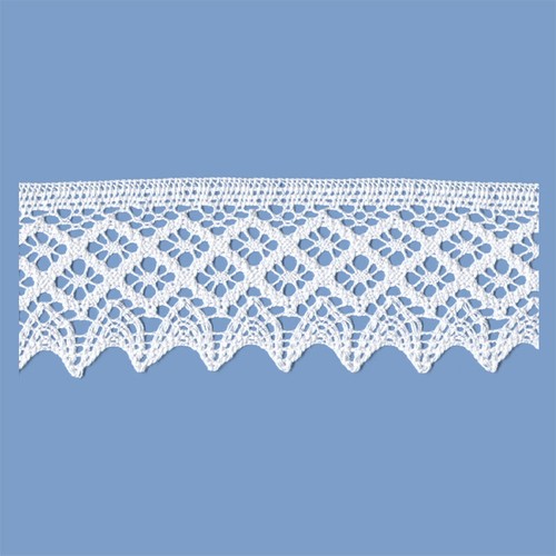 Merletto cotone bianco - merletto, mm