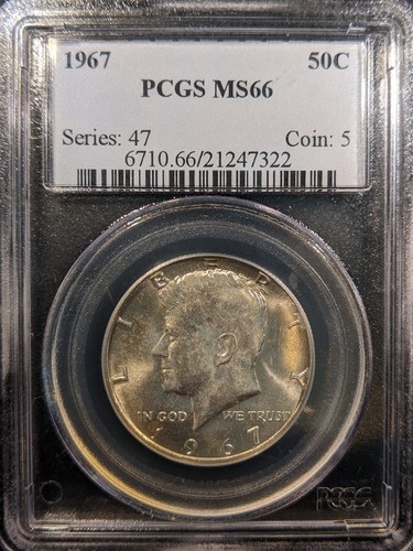 1967 pcgs ms66 kennedy mezzo - 1967,