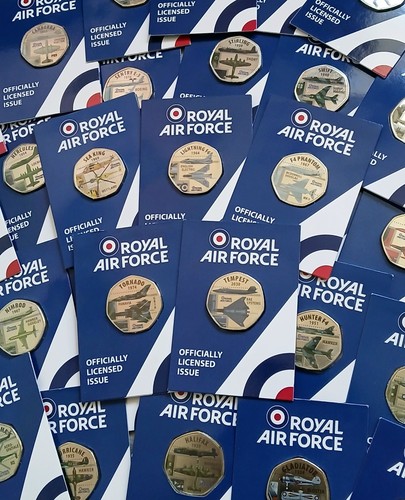 Monete forma 50p raf - monete,