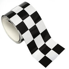 Fascia banda adesiva scacchi scacchiera bianco nero moto auto in 5 misure 2115