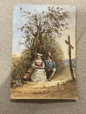 Antica scena di coppia rurale