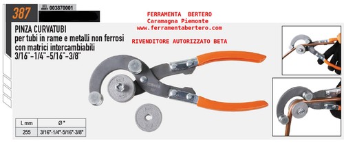 Pinza curvatubi beta - beta, 387