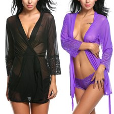 Sexy Sheer Robes Women Lace