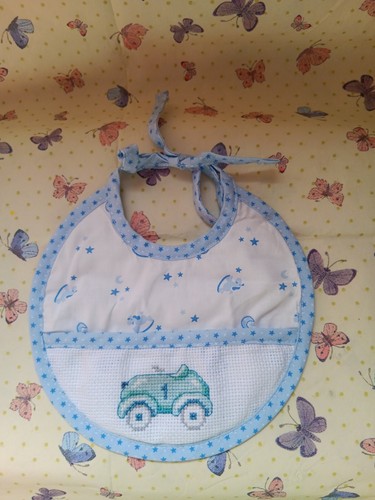 Hand cross stitched dmc blue - dmc,