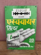 Vintage original Indian metal sign advertising picture tin shop signage poster 