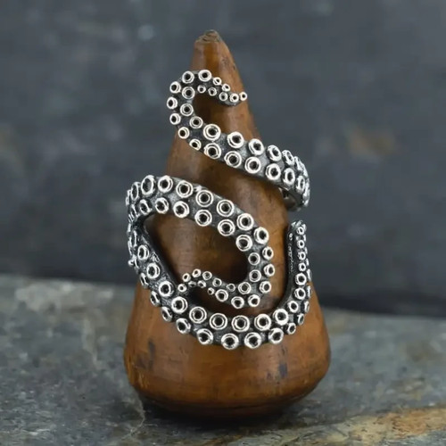 Elegante anello polpo argento