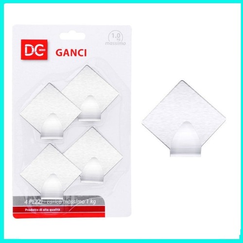 Ganci adesivi acciaio per - in,