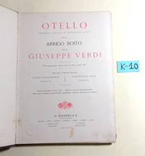 LIBRO GIUSEPPE VERDI-OTELLO (SPARTITI MUSICALI, CANTO E PIANOFORTE SOLO)-RICORDI