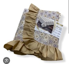 Copri tavolo tovaglia da tavola plastificata con rouche volant ricamata x 6 x 12