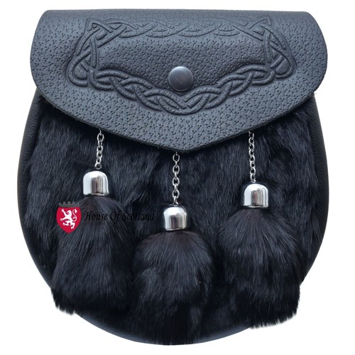 Kilt sporran pelle fatto a - in,