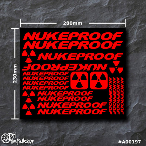 Nukeproof sticker rosso set - |,