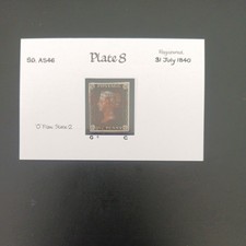 Sg3 penny black - qv, plate