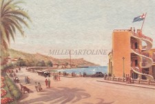 SANREMO - Nuova Passeggiata e Bagni Morgana - Acquarello del Pittore Musso 1953