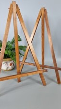 Coppia Cavalletti Grandi Fatti a Mano in Legno Pieghevole Porta Pittura Arti e Mestieri
