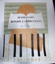 libro libretto spartito RONDO' CAPRICCIOSO op 14  MENDELSSOHN  pianoforte musica