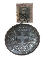 1 moneta  5 lire 1870 Copia +