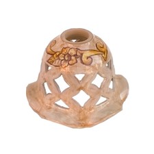 CAMPANELLA PER LAMPADARIO IN CERAMICA DI VIETRI DECORATO A MANO BAROCCO BEIGE
