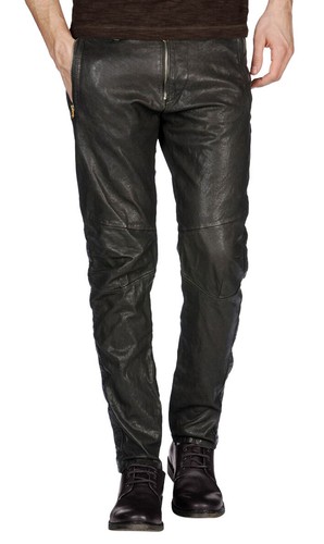 Pantalone pelle skinny uomo