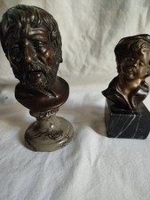 coppia di bronzetti seneca e scugnizzo solo irmato