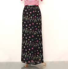 Gonna lunga vintage in viscosa blu Giorgio Grati taglia 42