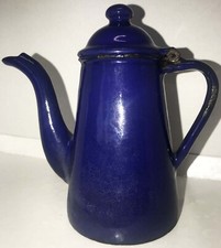 Antica Caffettiera in metallo smaltato.  D'epoca. 2   Prima metà del 900