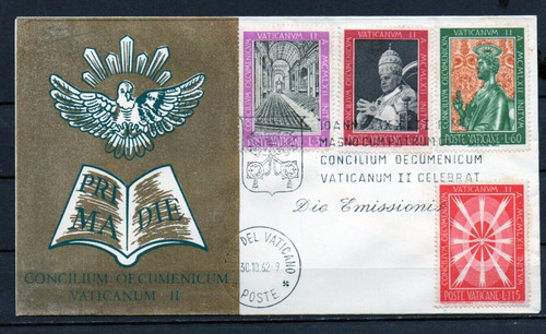 Fdc vaticano 1962 concilio - vaticano,