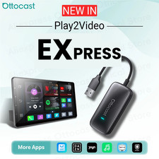 Ottocast Play2Video Express AI Box Wireless CarPlay Android Auto YouTube Netflix