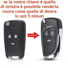 guscio chiave telecomando 2/3 tasti opel d astra h zafira meriva mokka insignia