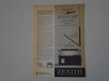 advertising Pubblicità 1963 RADIO ZENITH TRANS-OCEANIC