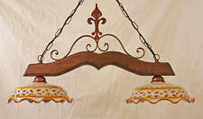 Lampadario bilanciare per cucina in ferro legno ceramica lampada country Art.250