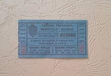 BOLOGNA - ITALY / Biglietto TRANVIA ATM 1945-1963 / TRAMWAY Ticket