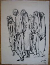 Giuseppe GAMBINO (Vizzini 1928–Preganziol 1997) CORTEO FUNEBRE Tempera anno 1954