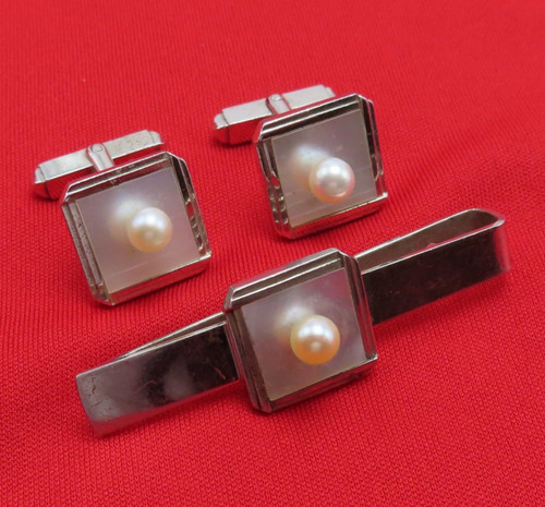 Set cravatta gemelli vintage