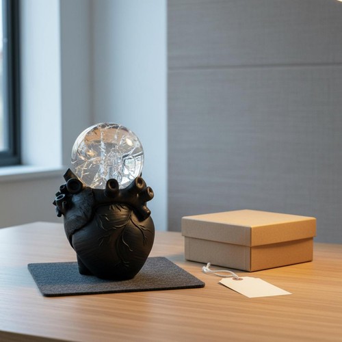 Decorazione cuore con sfera - con,